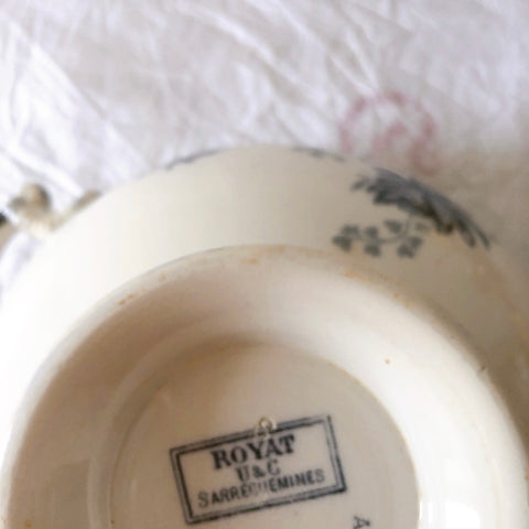 フランスアンティーク U＆Cサルグミンヌ  レギュミエール ”ROYAT” ロワイヤ フランスアンティーク食器　ブロカント　蚤の市