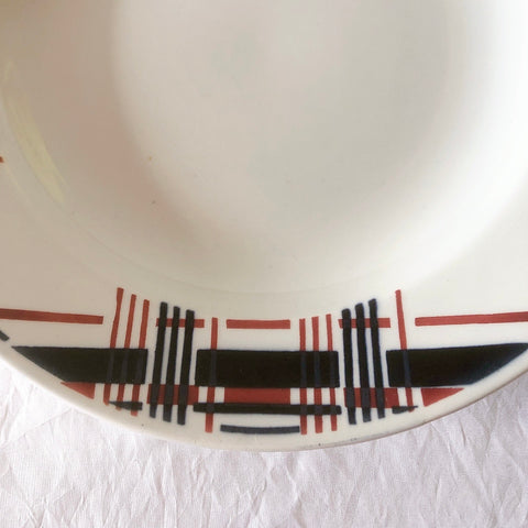 サンタマン　Saint amand バスク柄スーププレート、クルーズプレート フランスアンティーク食器 ブロカント 蚤の市