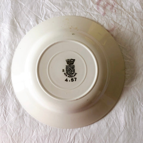 サンタマン　Saint amand バスク柄スーププレート、クルーズプレート フランスアンティーク食器 ブロカント 蚤の市