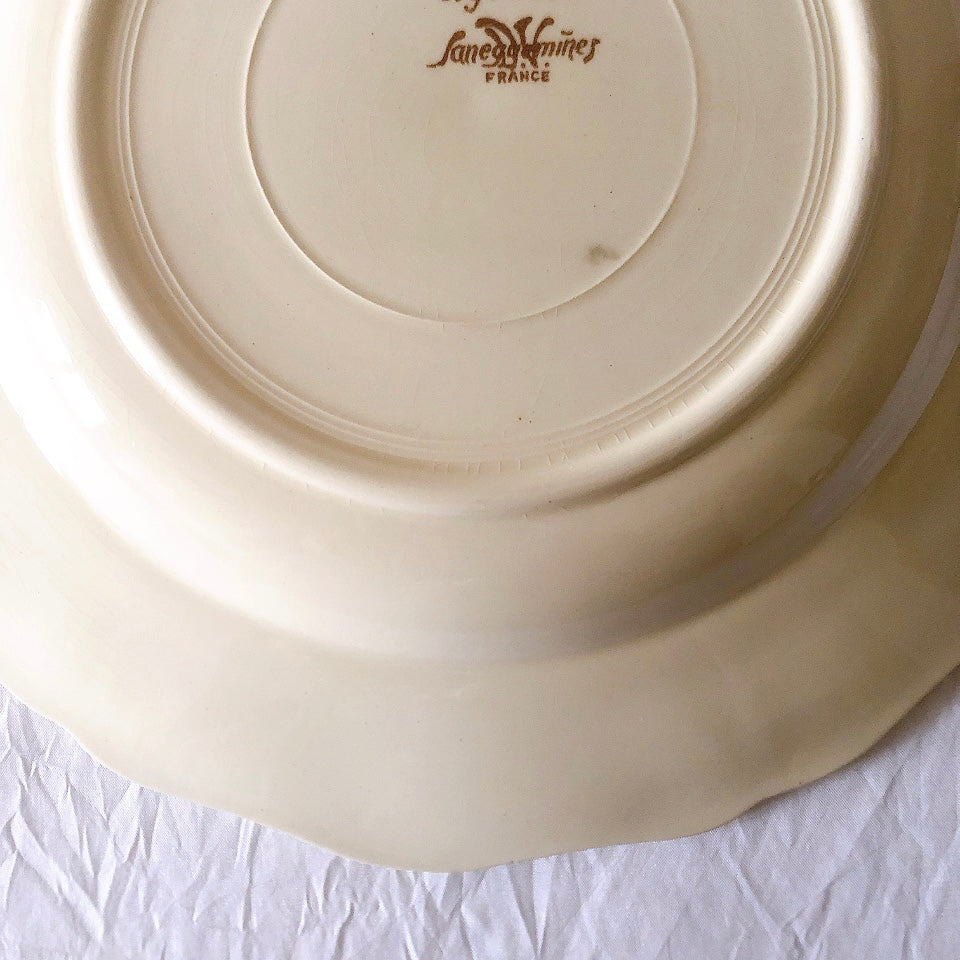 ディゴワンサルグミンヌ Digoin＆sarreguemines アグレスト 深皿 クルーズプレート フランスアンティーク食器 フランス蚤の市・ブロカント