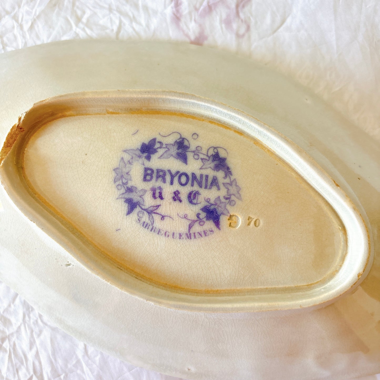 フランスアンティーク U&Cサルグミンヌ Bryonia ブリオニア ラヴィエ ブロカント　蚤の市