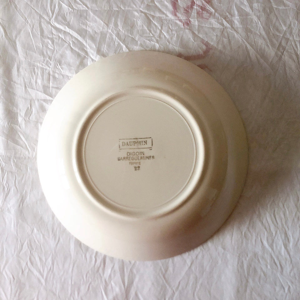 ディゴワンサルグミンヌ 『DAUPHIN 』 花柄キャロットプレート・深皿 フランスアンティーク食器　ブロカントアンティーク　蚤の市