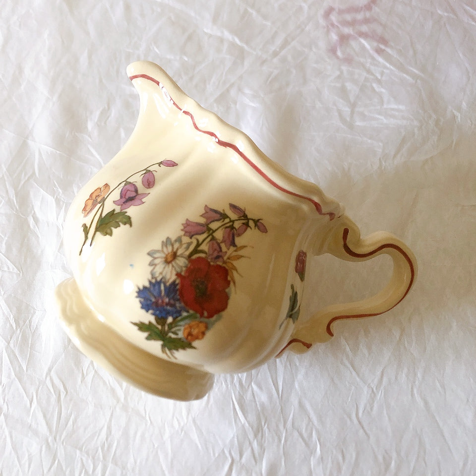 ディゴワンサルグミンヌ Digoin＆sarreguemines アグレスト ミルクポット　クリミエ フランスアンティーク食器 フランス蚤の市・ブロカント