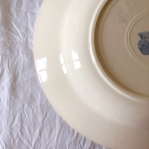 フランスアンティーク　バドンヴィレー　バラ柄スーププレート　深皿　フランスアンティーク食器 ブロカントアンティーク 蚤の市