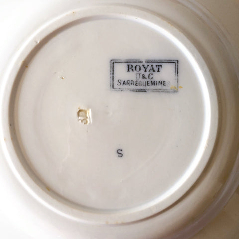 フランスアンティーク U＆Cサルグミンヌ スーププレート 深皿 ”ROYAT” ロワイヤ フランスアンティーク食器　ブロカント　蚤の市