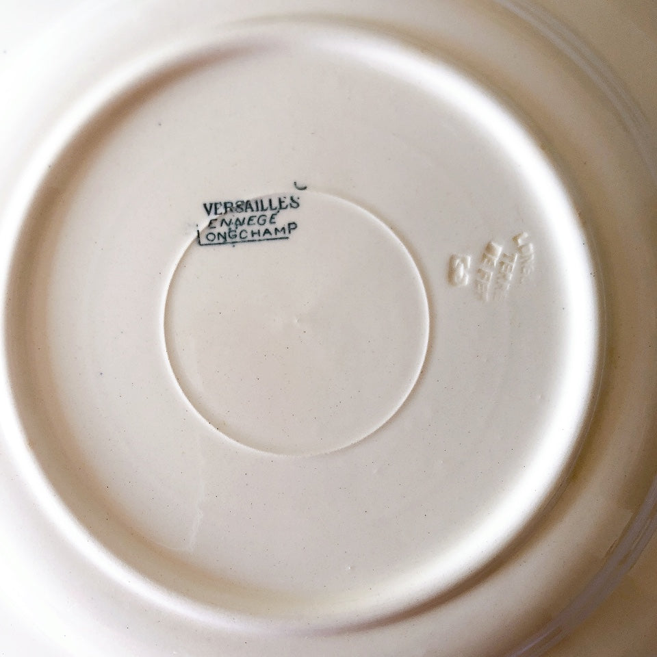 フランスアンティーク ロンシャン LONGCHAMP "Versailles Ennege"ヴェルサイユ　エネジェ クルーズプレート　フランスアンティーク食器 ブロカントアンティーク