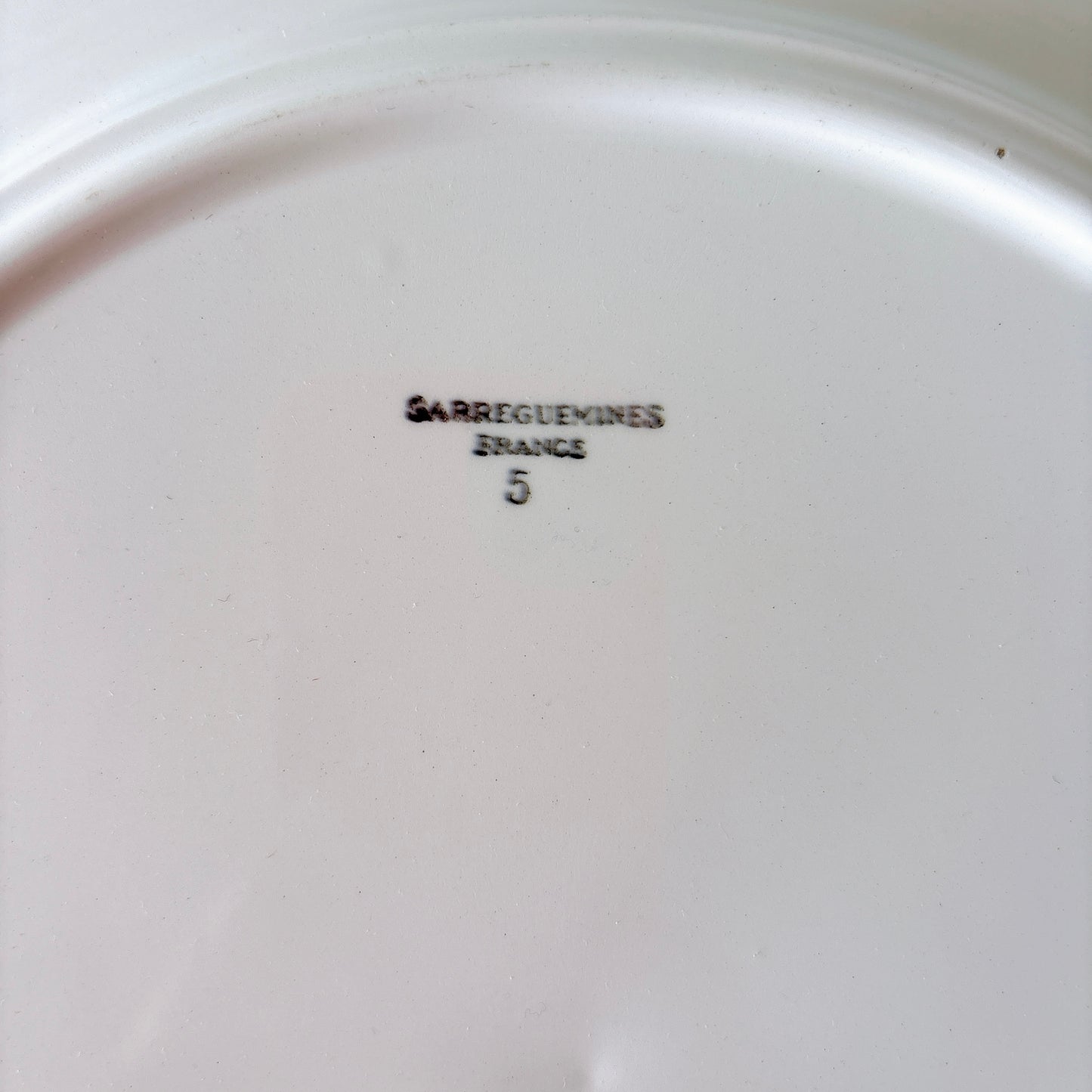 サルグミンヌ 黄色格子柄大皿 フランスアンティーク食器 Sarreguemines
