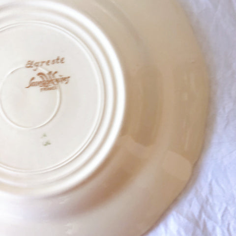 フランス サルグミンヌ sarreguemines アグレスト デザートプレート 20.7㎝  フランスアンティーク食器 フランス蚤の市・ブロカント