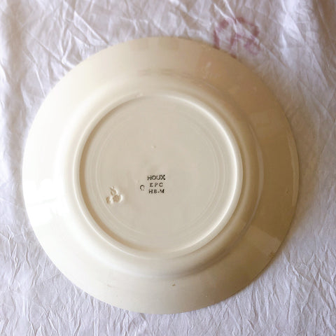 ご予約　フランスアンティーク クレイユモントロー HOUX　柊　ディナープレート　平皿 3枚セット　フランスアンティーク食器　ブロカント　蚤の市