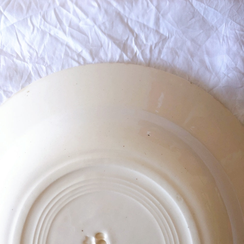 ご予約フランスアンティーク クレイユモントロー HOUX　柊　スーププレート・深皿 フランスアンティーク食器　ブロカント　蚤の市