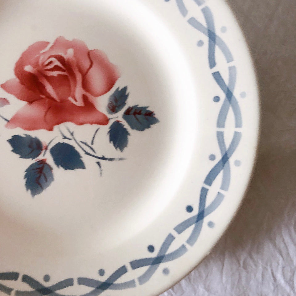 フランス ディゴワンサルグミンヌ   JANINE 花柄 デザートプレート  フランスアンティーク食器 フランス蚤の市・ブロカント