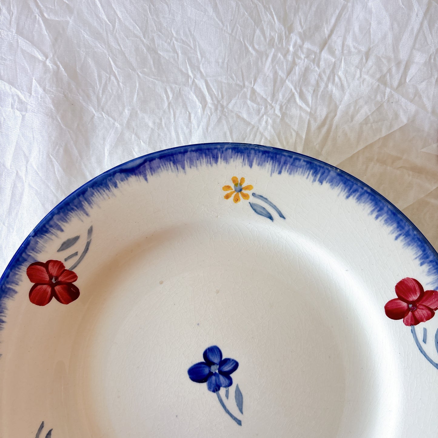 フランスアンティーク ディゴワンサルグミンヌ MARY LOU マリールー デザートプレート 花柄 Digoin Sarreguemines アンティーク食器