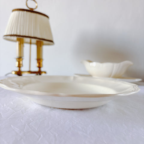 フランス ディゴワン＆サルグミンヌ 花リム スーププレート 深皿 フランスアンティーク食器 ブロカント　蚤の市