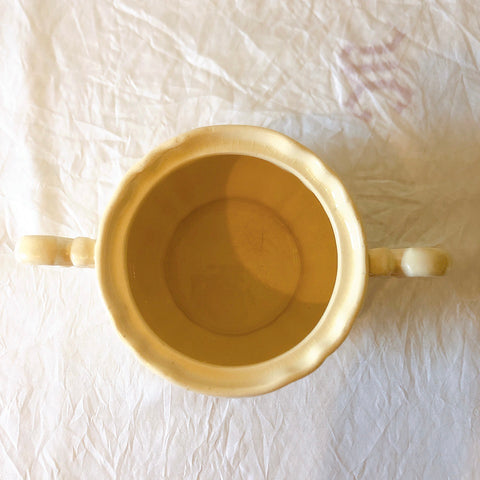 ディゴワンサルグミンヌ Digoin＆sarreguemines 花リム シュガーポット フランスアンティーク食器 フランス蚤の市・ブロカント