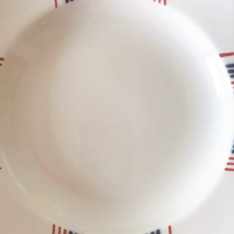 サンタマン　Saint amand バスク柄スーププレート、クルーズプレート フランスアンティーク食器 ブロカント 蚤の市