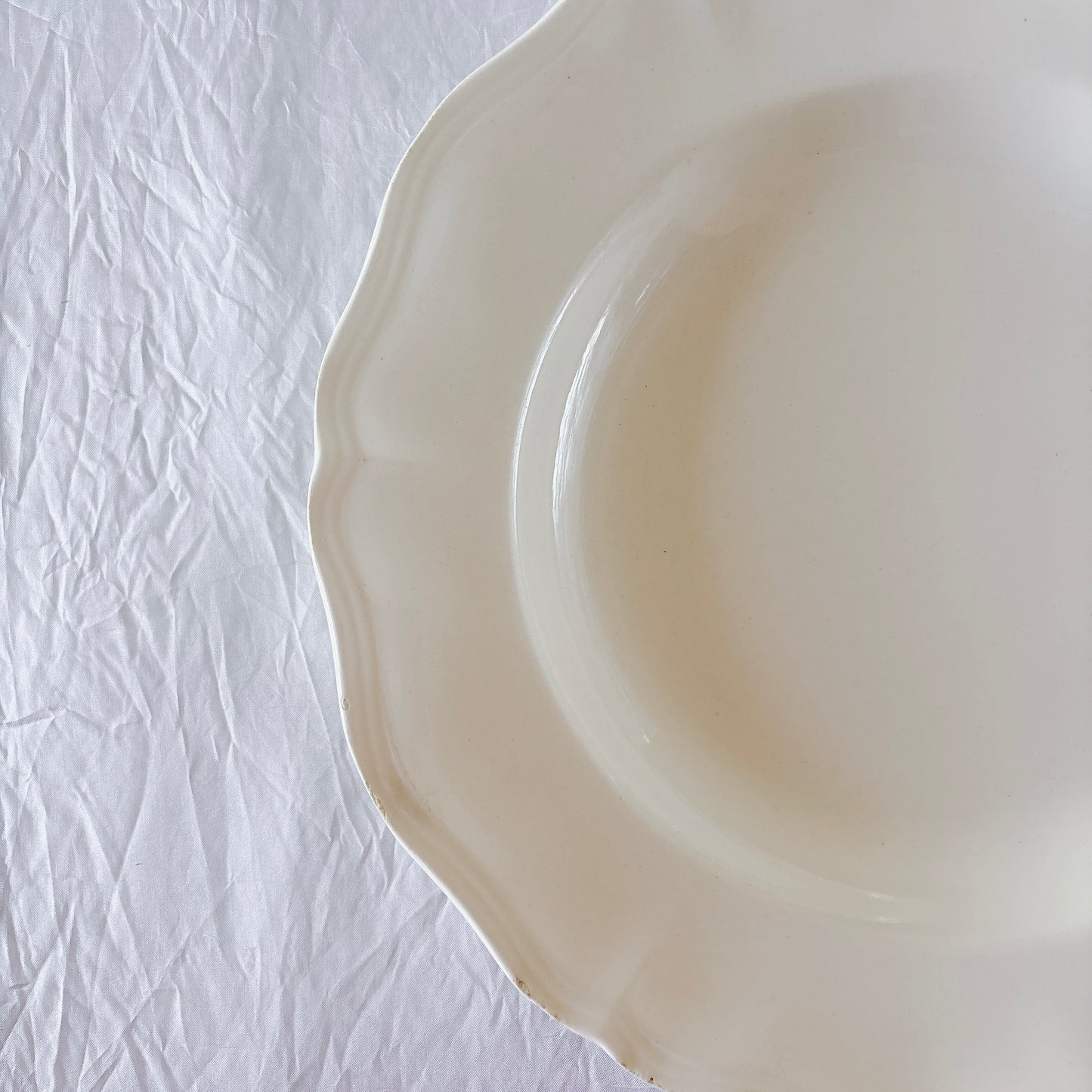 フランス ディゴワン＆サルグミンヌ 花リム スーププレート 深皿 フランスアンティーク食器 ブロカント　蚤の市