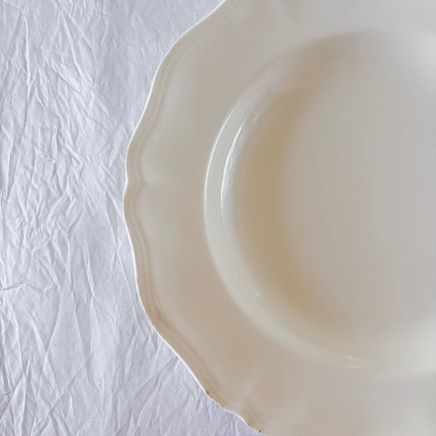 フランス ディゴワン＆サルグミンヌ 花リム スーププレート 深皿 フランスアンティーク食器 ブロカント　蚤の市