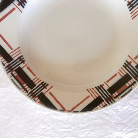 サンタマン　Saint amand バスク柄スーププレート、クルーズプレート フランスアンティーク食器 ブロカント 蚤の市