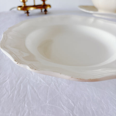 フランス ディゴワン＆サルグミンヌ 花リム スーププレート 深皿 フランスアンティーク食器 ブロカント　蚤の市