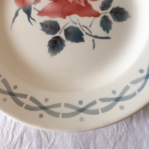 フランス ディゴワンサルグミンヌ   JANINE 花柄 デザートプレート  フランスアンティーク食器 フランス蚤の市・ブロカント