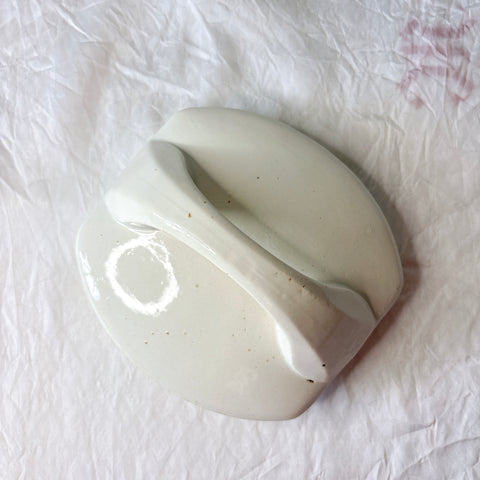 クレイユエモントロー  HBCM Béarn バスク柄 陶器キャニスター 「赤x青 」フランスアンティーク　ブロカント　蚤の市