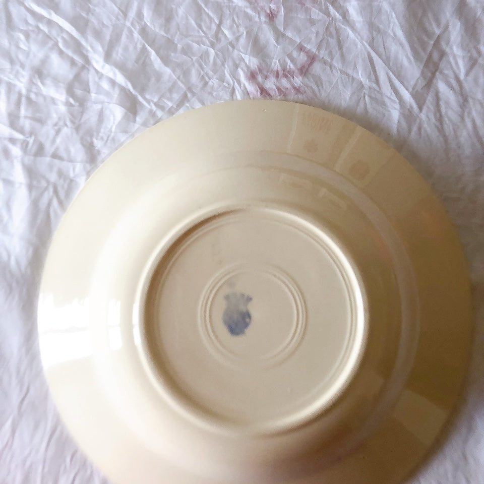 フランスアンティーク　バドンヴィレー　バラ柄スーププレート　深皿　フランスアンティーク食器 ブロカントアンティーク 蚤の市