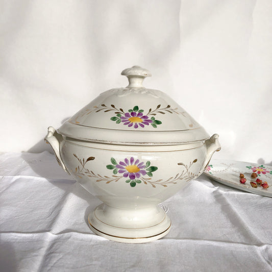 LUNEVILLE リュネビル スーピエール 花柄 フランスアンティーク食器 ブロカント 蚤の市