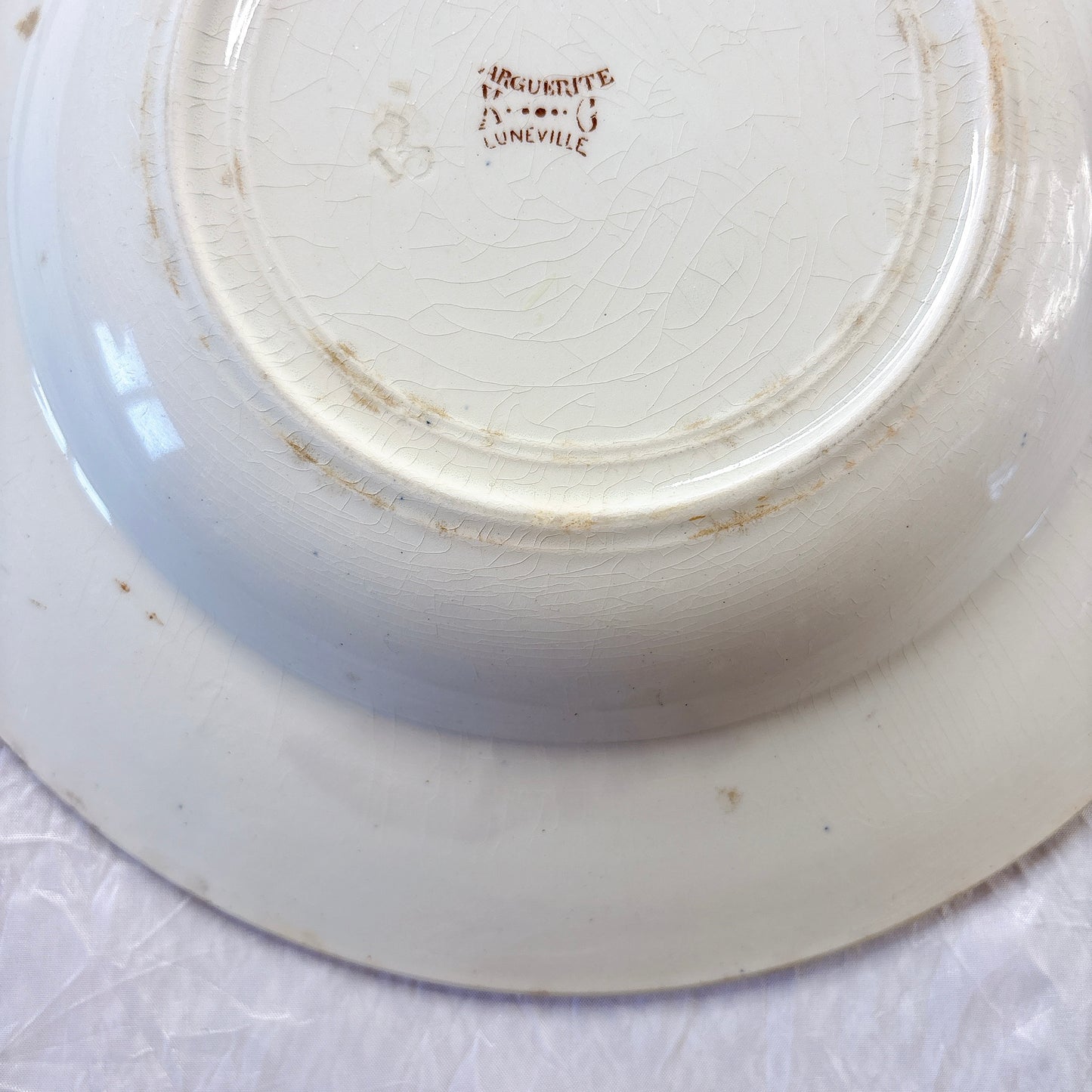 リュネヴィル  マーガレット MARGUERITE スーププレート フランスアンティーク食器　蚤の市　ブロカント