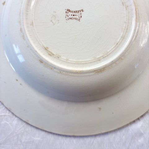 リュネヴィル  マーガレット MARGUERITE スーププレート フランスアンティーク食器　蚤の市　ブロカント