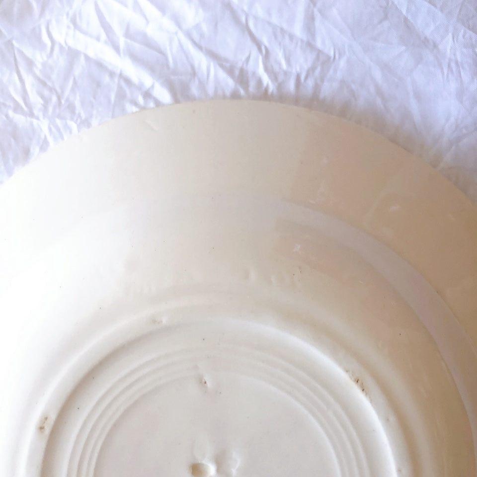 ご予約フランスアンティーク クレイユモントロー HOUX　柊　スーププレート・深皿 フランスアンティーク食器　ブロカント　蚤の市