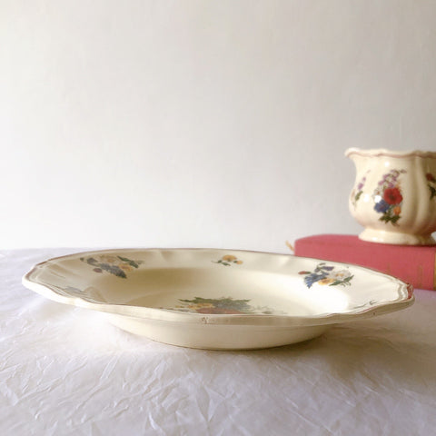 ディゴワンサルグミンヌ Digoin＆sarreguemines アグレスト 深皿 クルーズプレート フランスアンティーク食器 フランス蚤の市・ブロカント