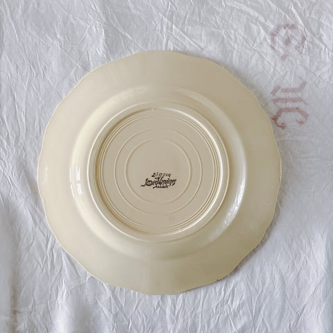 フランス ディゴワン＆サルグミンヌ 花リム ディナープレート 平皿 フランスアンティーク食器 ブロカント　蚤の市