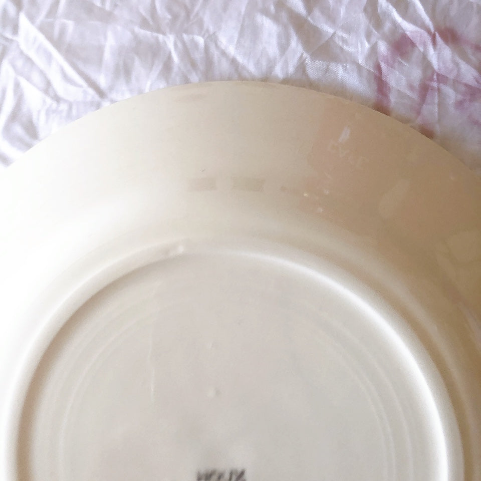 ご予約　フランスアンティーク クレイユモントロー HOUX　柊　ディナープレート　平皿 3枚セット　フランスアンティーク食器　ブロカント　蚤の市