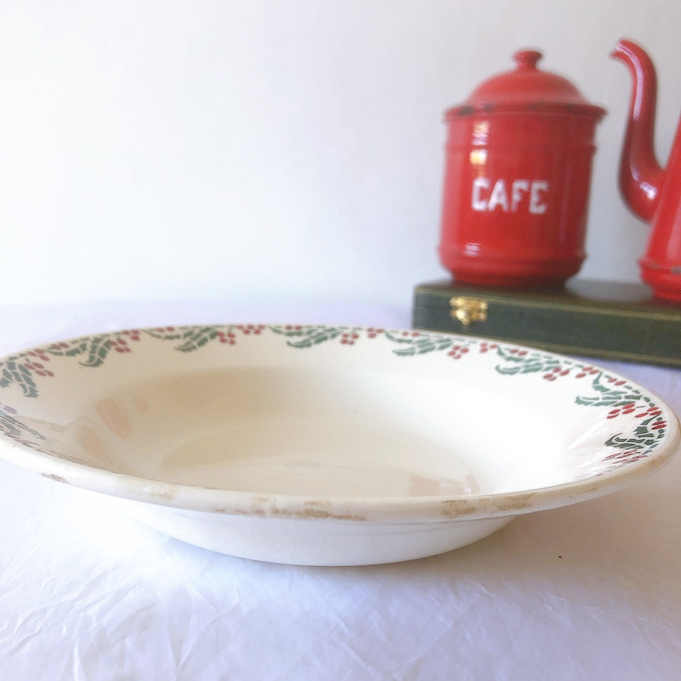 フランスアンティーク クレイユモントロー HOUX 柊 スープ