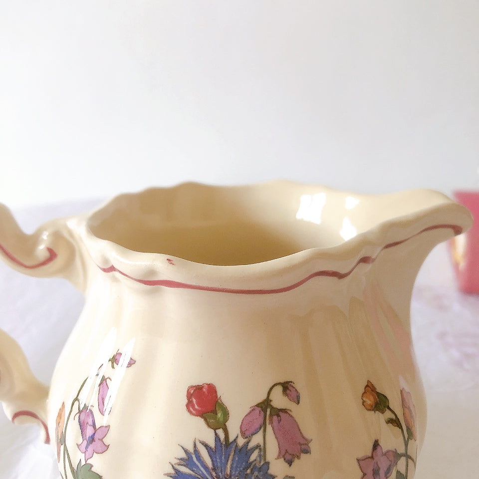 ディゴワンサルグミンヌ Digoin＆sarreguemines アグレスト ミルクポット　クリミエ フランスアンティーク食器 フランス蚤の市・ブロカント