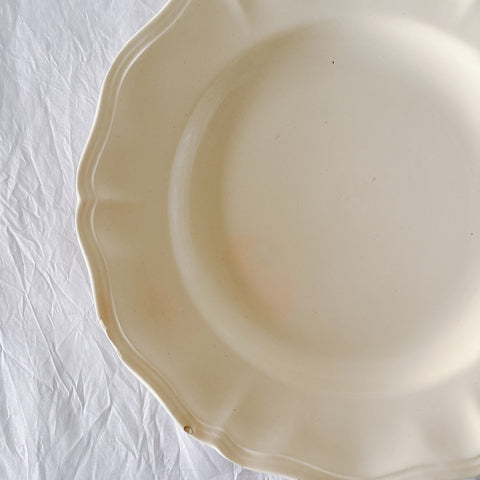 フランス ディゴワン＆サルグミンヌ 花リム ディナープレート 平皿 フランスアンティーク食器 ブロカント　蚤の市