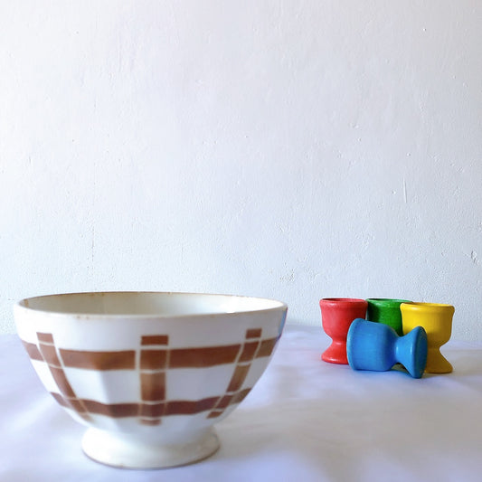 フランス リュネヴィル カフェオレボール バンブー マロンカラー アンティーク食器 ヴィンテージカフェオレボウル ブロカントアンティークス