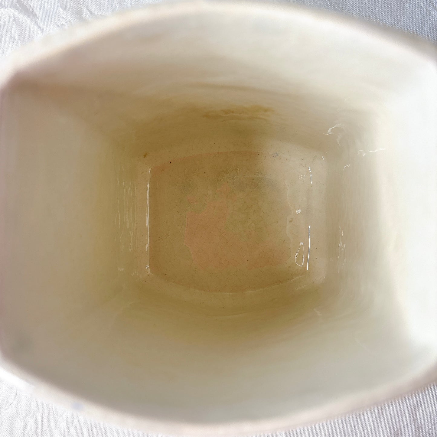 クレイユエモントロー  HBCM Béarn バスク柄 陶器キャニスター 「赤x青 」フランスアンティーク　ブロカント　蚤の市