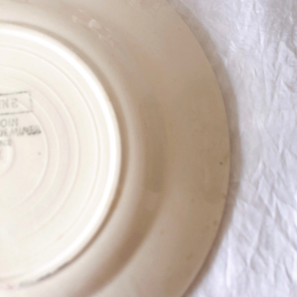 フランス ディゴワンサルグミンヌ   JANINE 花柄 デザートプレート  フランスアンティーク食器 フランス蚤の市・ブロカント