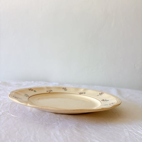 ディゴワンサルグミンヌ 『ARROMANCHES （アロマンシュ）』花リム デザートプレート　フランスアンティーク食器