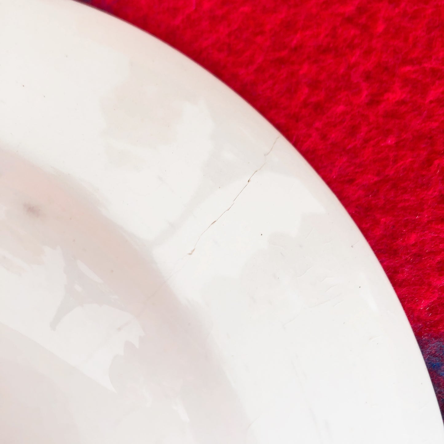 フランス GIEN ジアン 『MALVINA』スーププレート  D 金継ぎ用 フランスアンティーク食器　ブロカント　蚤の市