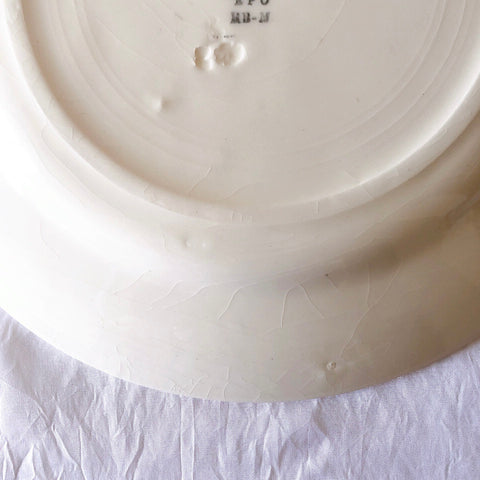 ご予約　フランスアンティーク クレイユモントロー HOUX　柊　ディナープレート　平皿 3枚セット　フランスアンティーク食器　ブロカント　蚤の市