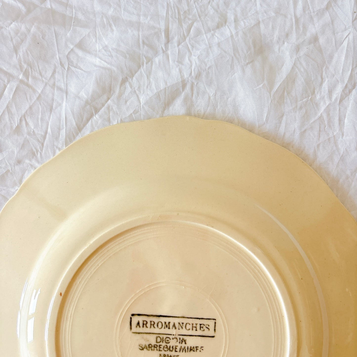 ディゴワンサルグミンヌ 『ARROMANCHES （アロマンシュ）』花リム デザートプレート　フランスアンティーク食器
