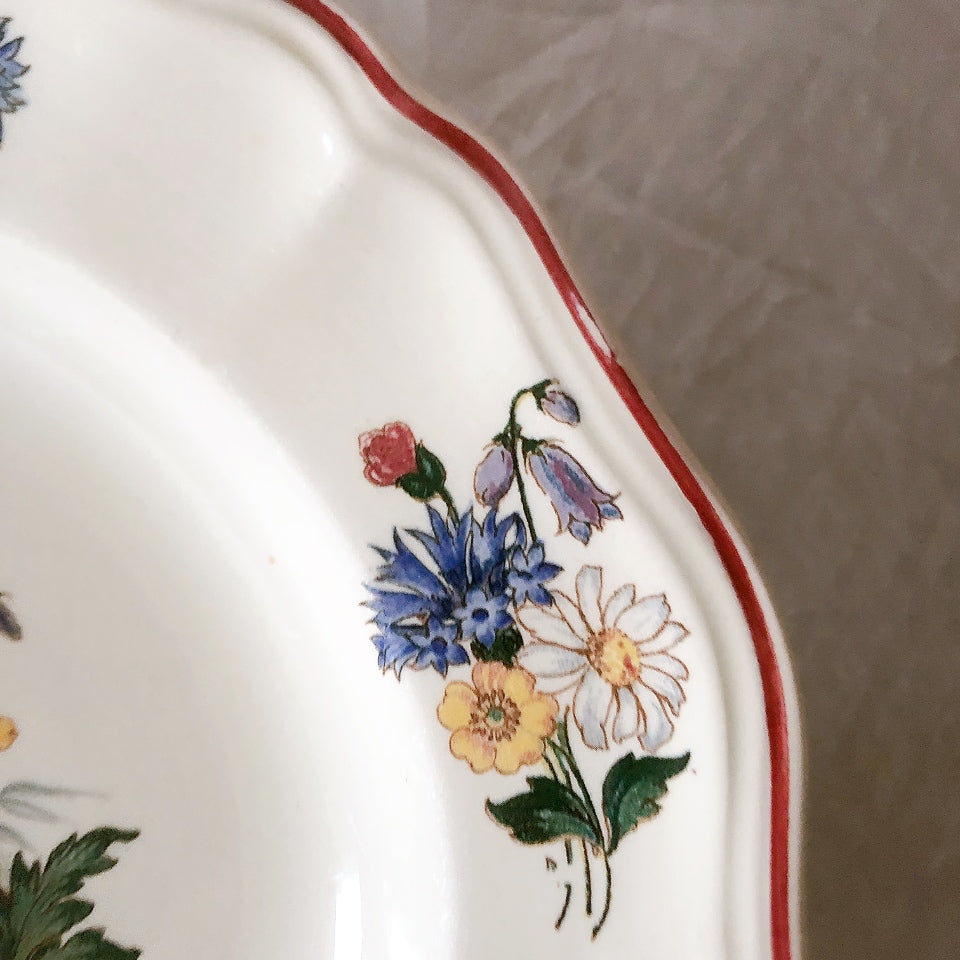 ディゴワンサルグミンヌ Digoin＆sarreguemines アグレスト 深皿 クルーズプレート フランスアンティーク食器 フランス蚤の市・ブロカント