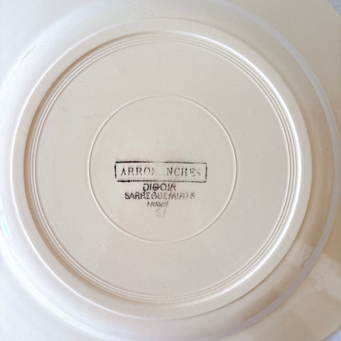 ディゴワンサルグミンヌ 『ARROMANCHES （アロマンシュ）』花リム ディナープレート　フランスアンティーク食器