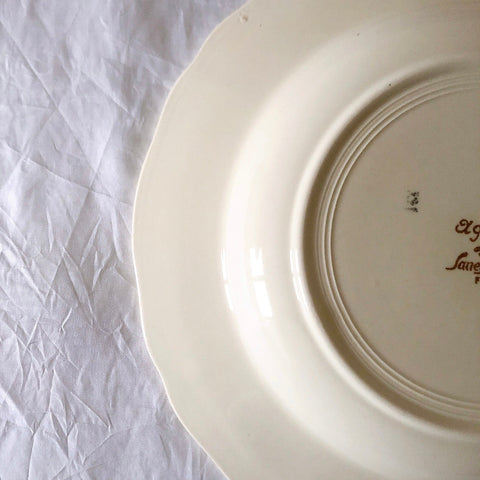 ディゴワンサルグミンヌ Digoin＆sarreguemines アグレスト 深皿 クルーズプレート 23㎝ フランスアンティーク食器 フランス蚤の市・ブロカント