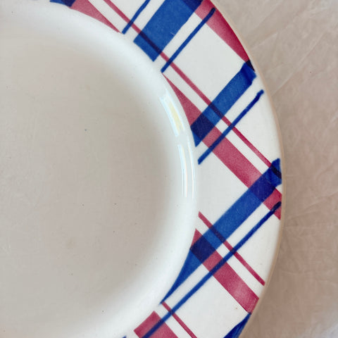 ディゴワンサルグミンヌ 『BASQUE』バスク柄 デイナープレート フランスアンティーク食器 フランス蚤の市　ブロカント 　バスクアンティーク