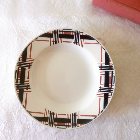 サンタマン　Saint amand バスク柄スーププレート、クルーズプレート フランスアンティーク食器 ブロカント 蚤の市
