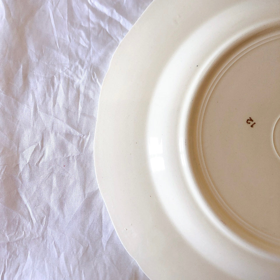 フランス サルグミンヌ sarreguemines アグレスト デザートプレート 20.7㎝  フランスアンティーク食器 フランス蚤の市・ブロカント