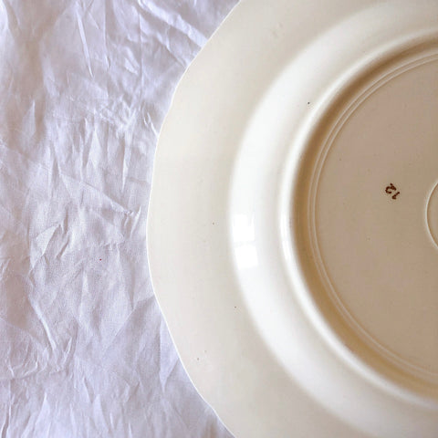 フランス サルグミンヌ sarreguemines アグレスト デザートプレート 20.7㎝  フランスアンティーク食器 フランス蚤の市・ブロカント